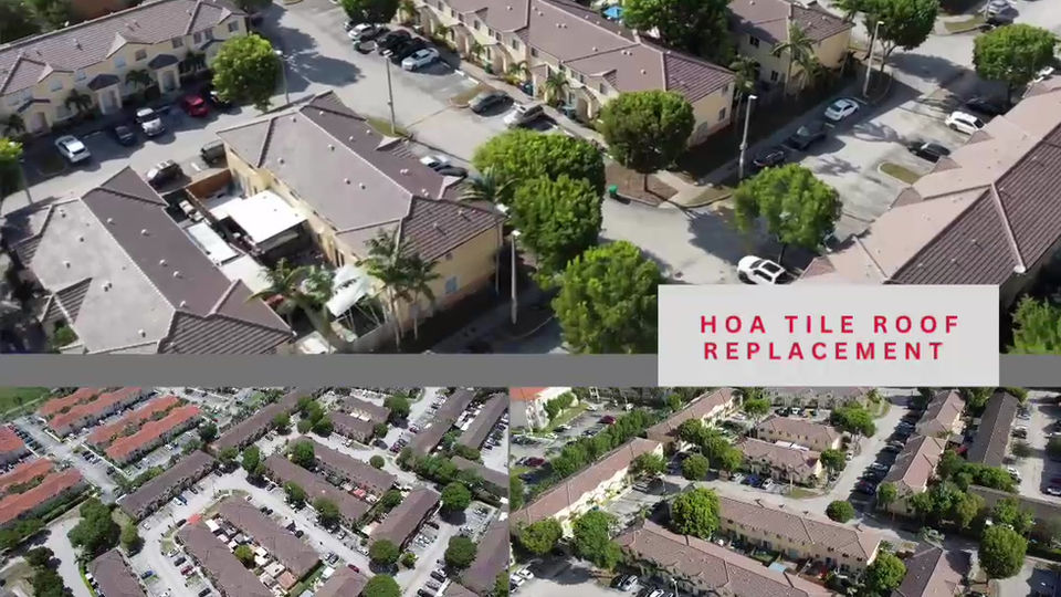 MIAMI, FL HOA TILE ROOF REPLACEMENT - SHOMA VILLAS 1 ENTIRE COMPLEX